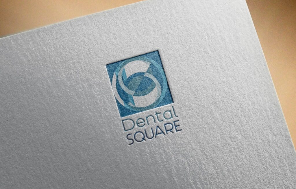 WúGraphisme, Logo Dental Square gravé dans le papier.
