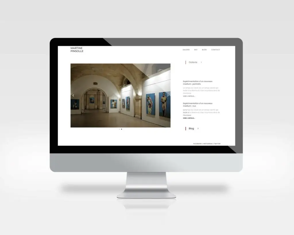WúGraphisme, Mockup Site Web Martine Pinsolle.
