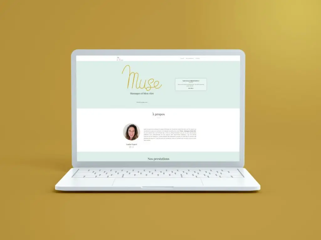 WúGraphisme, Mockup Site Web Muse - Massages et bien être