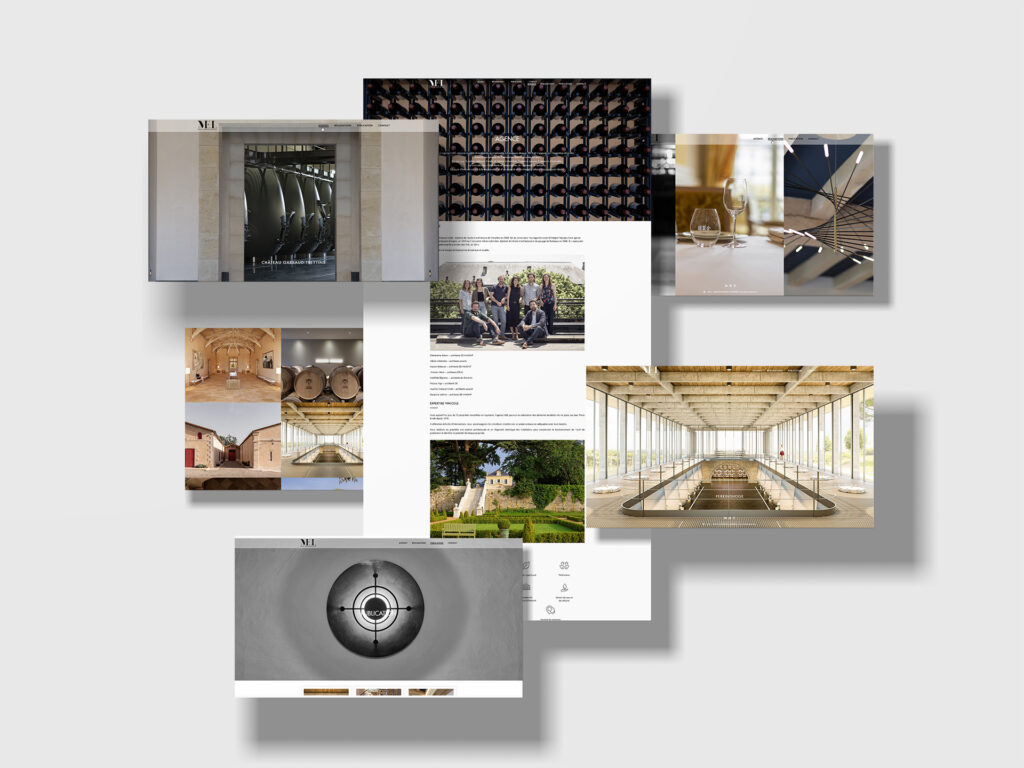 Images de présentation d'un site web d'architectes.