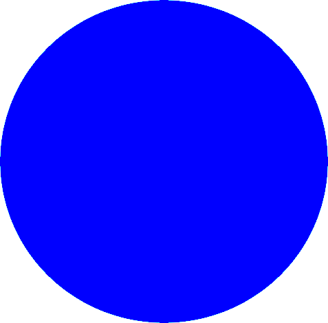 Ic&ocirc;ne rond bleu